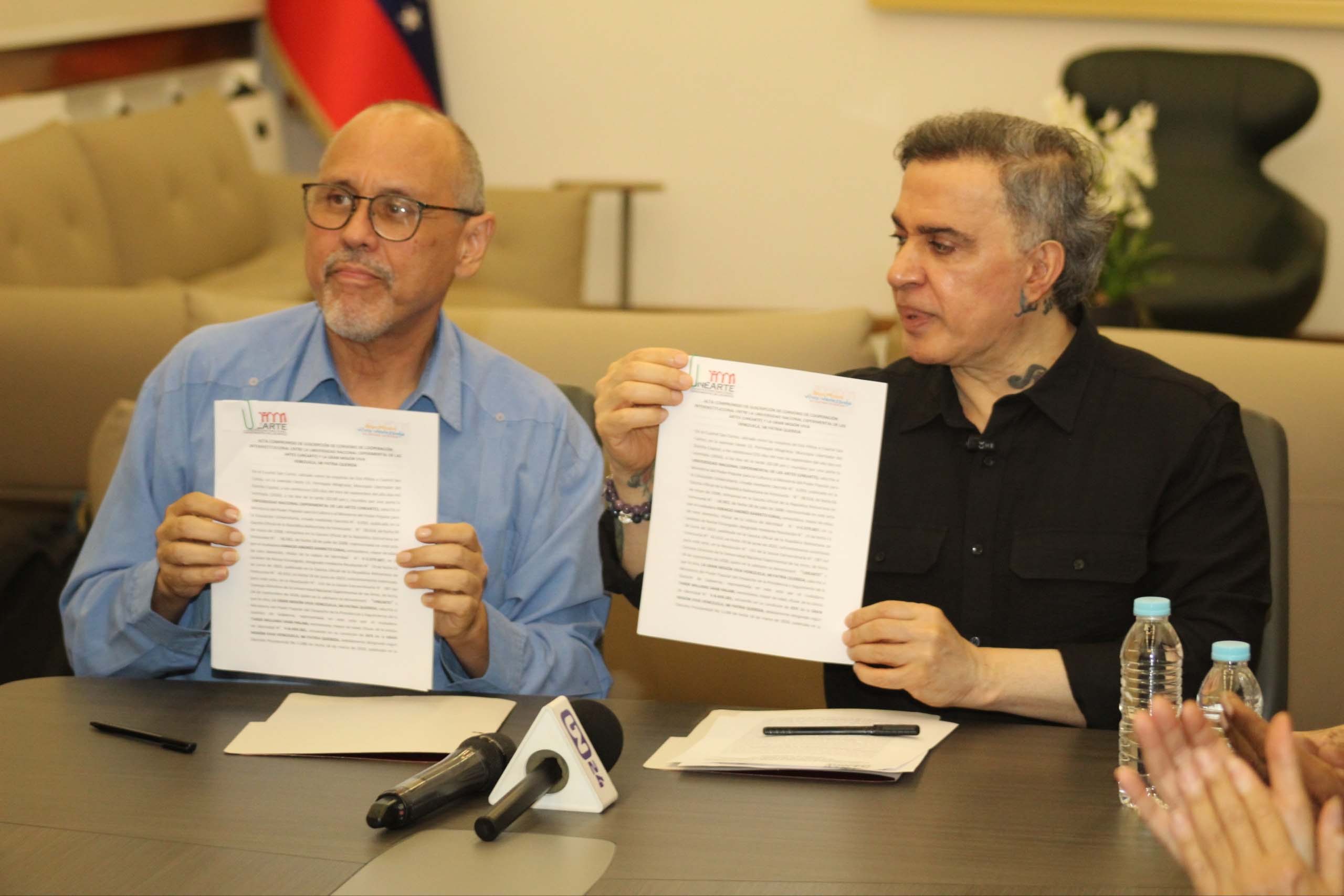 Unearte y Misión Viva Venezuela firman acuerdo histórico